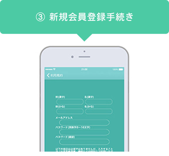 ③新規会員登録手続き